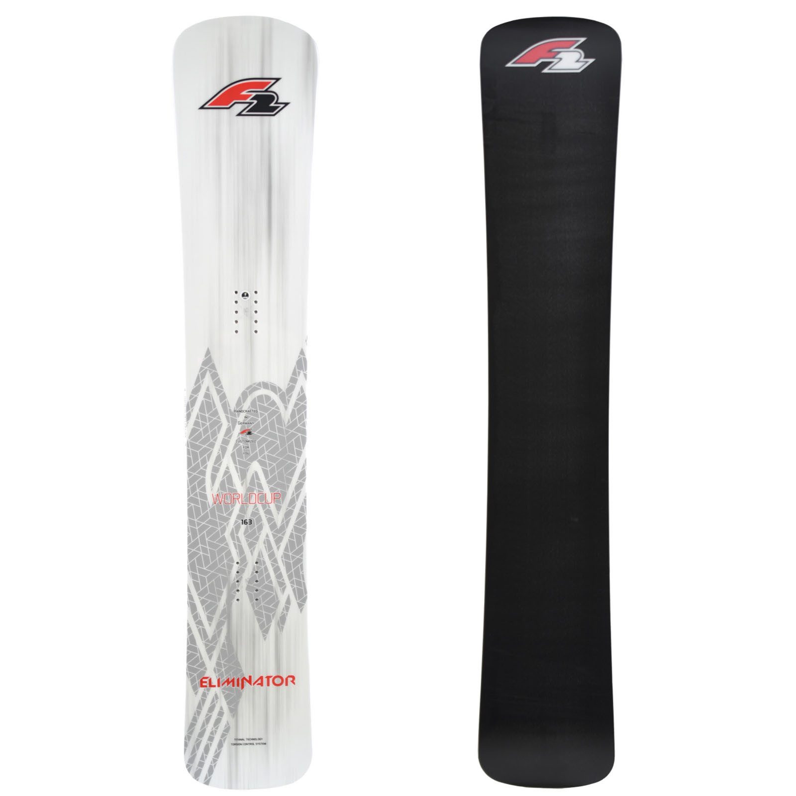 Snowboard F2 Snowboard Eliminator WC Titanal Race 163 cm Silber/Grau 2024/25