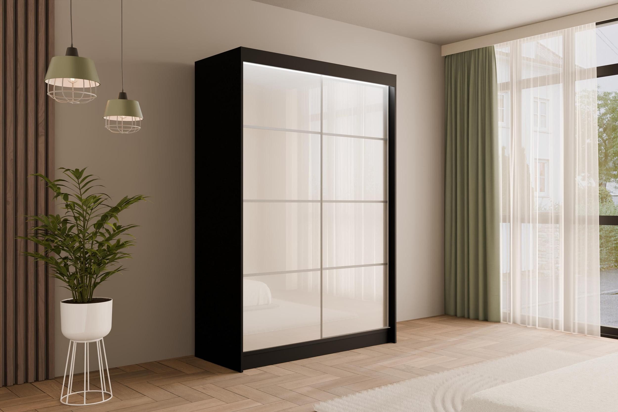 ALTDECOR Schiebetürenschrank PEKA3 (Kleiderschrank Garderobenschrank mit vi günstig online kaufen