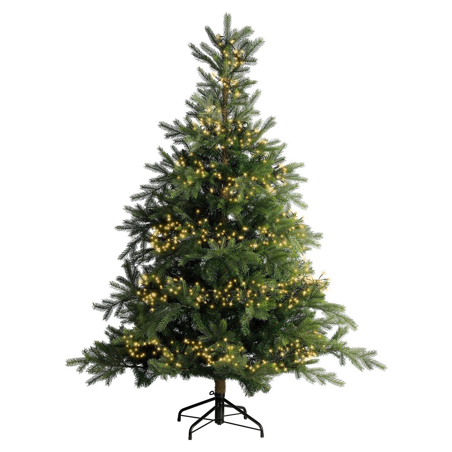 Lumineo LED-Lichterkette Lumineo Lichterkette CLUSTER 448 LED 4,2 m Soft Gold, schwarzes Kabel, Indoor/Outdoor, dimmbar, 8h-Timer, + 5 m Zuleitung – Bild 5 von 5
