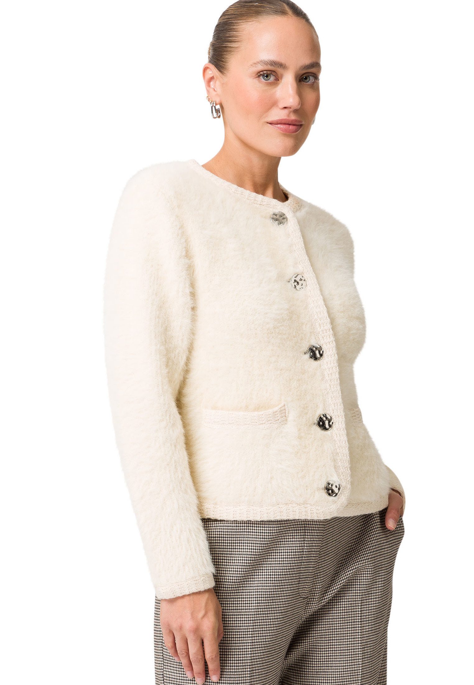 cardigan zero strickjacke beige