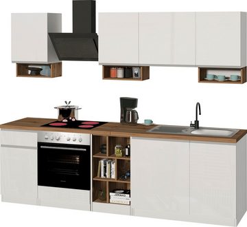 KOCHSTATION Küchenzeile KS-Sole, Breite 256 cm, mit Geschirr-Abtropfschrank, ohne E-Geräte