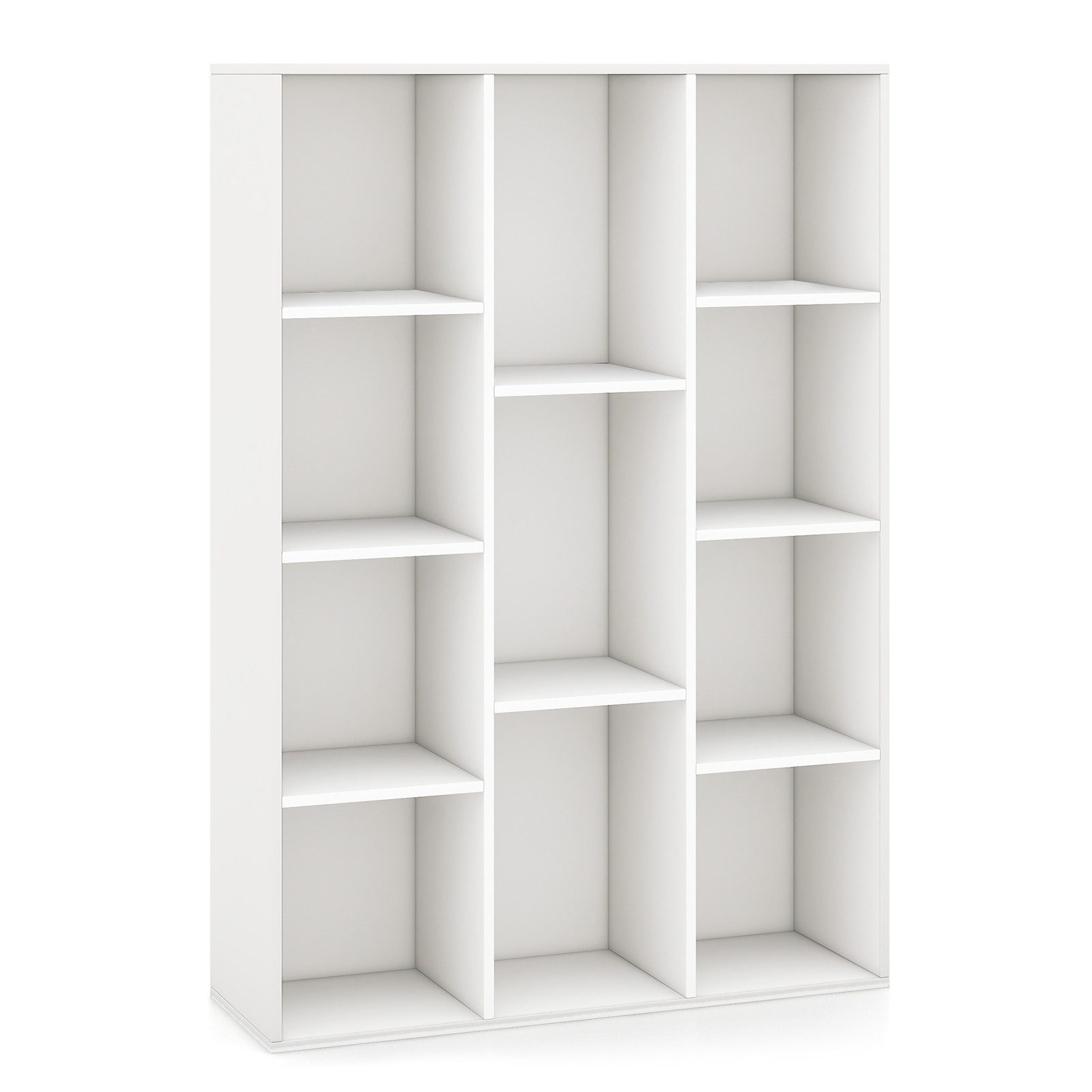 COSTWAY Bücherregal, mit 11 Fächern, bis 140 kg belastbar, 74x24x106cm günstig online kaufen