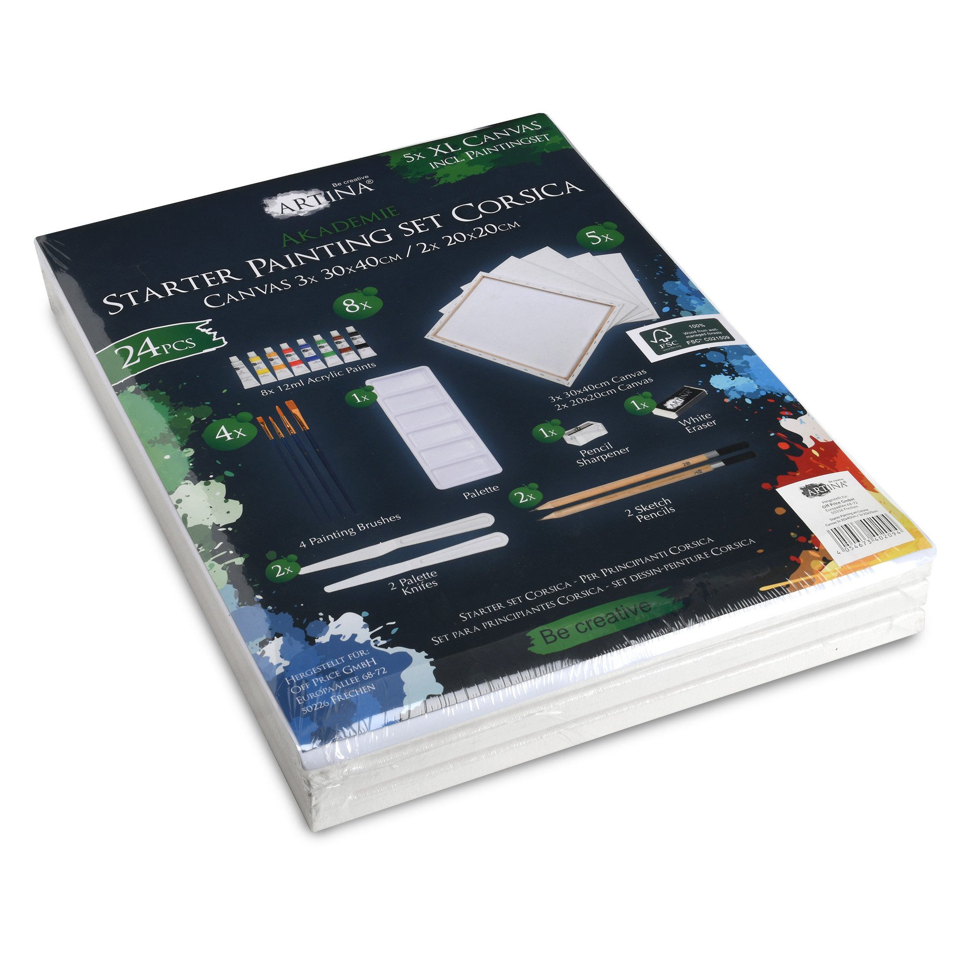 Artina Bastelfarbe, Artina Corsica Malset 41x31x5cm Diverse Farben