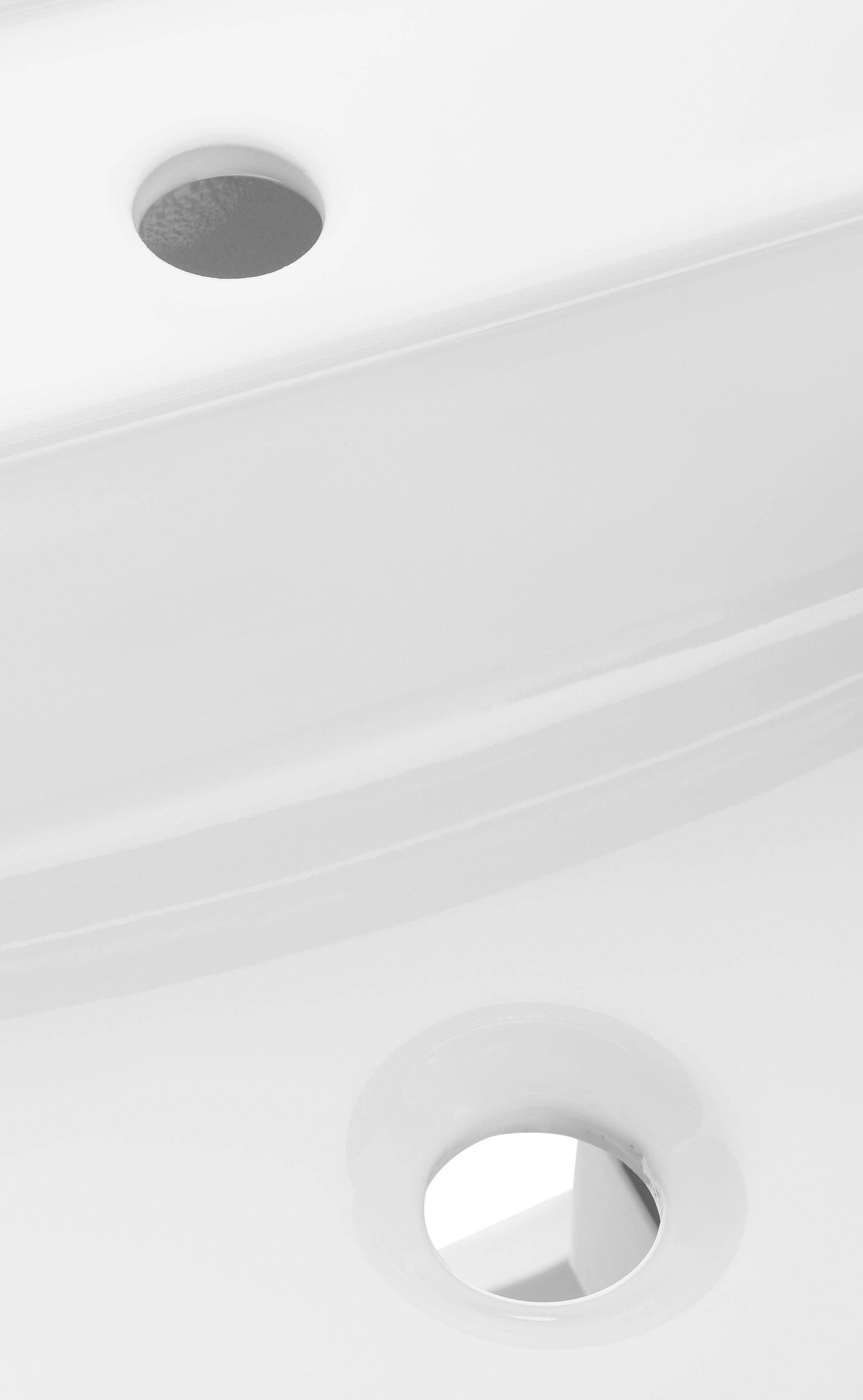 Waschbecken, | Badmöbel, grau/graphit graphit HELD Waschbeckenunterschrank Davos MÖBEL Waschtisch inkl. Breite cm 90