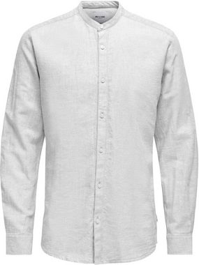 ONLY & SONS Langarmhemd ONSCAIDEN LS SOLID LINEN MAO SHIRT NOOS