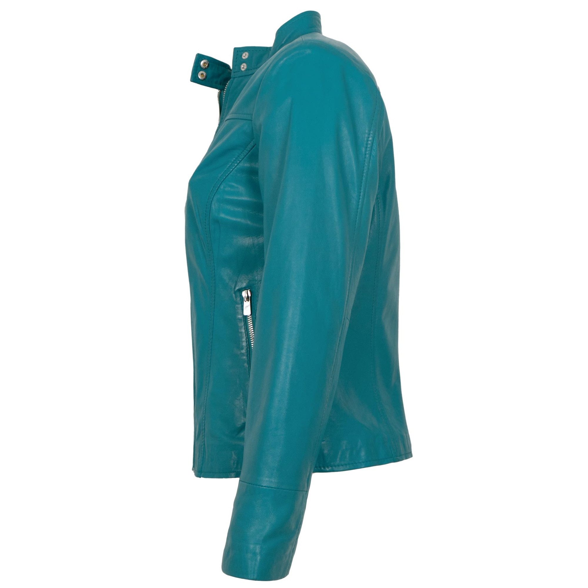 Jilani Lederjacke Lexa Jilani Collection - Damen Lederjacke Lammnappa ocean blau
