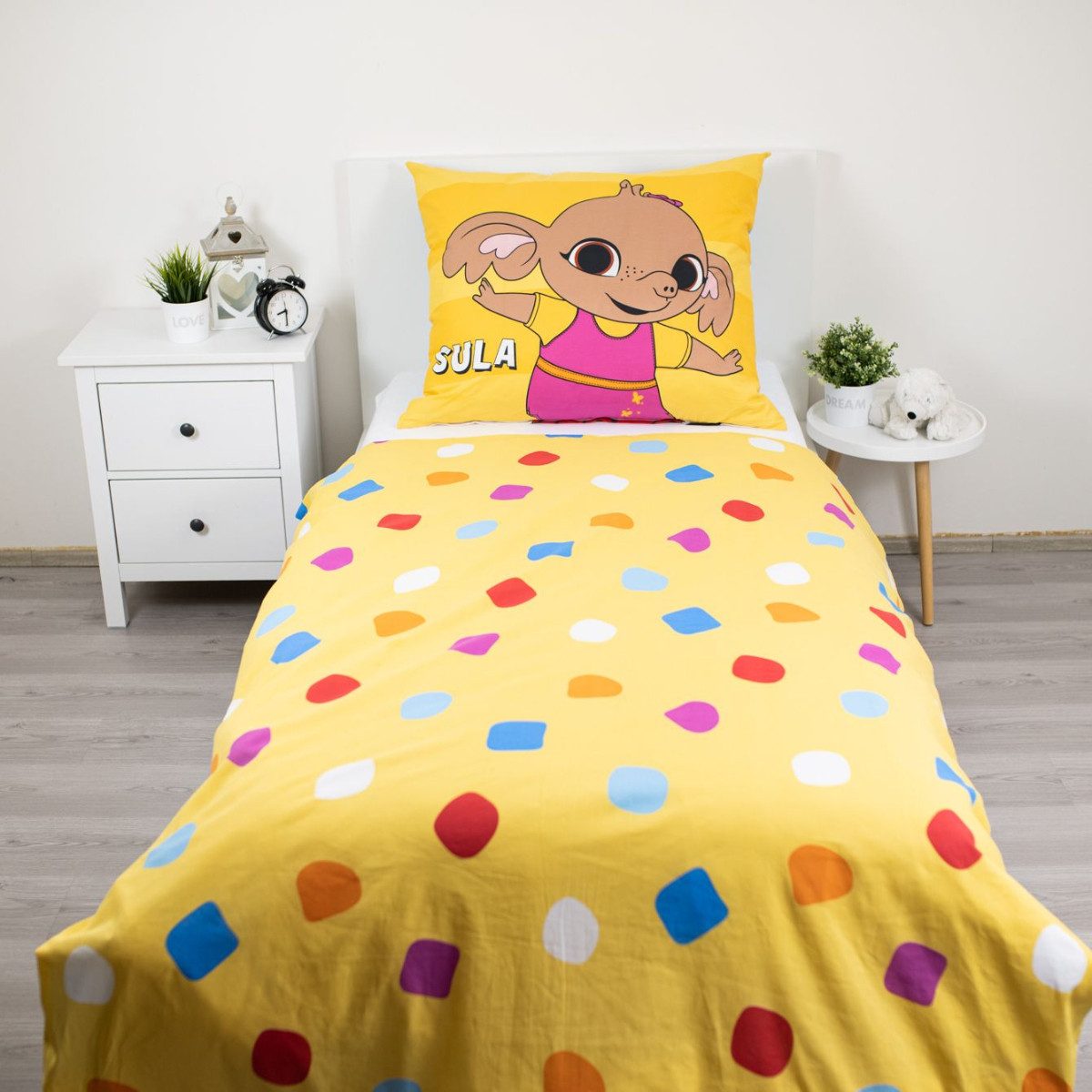 Bing Bettwäsche Baumwolle Kinder Bettbezug Kissenbezug 140 x 200 70 x 90 cm, Baumwolle