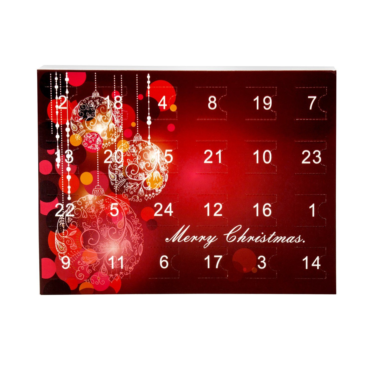 VALIOSA Schmuck-Adventskalender Merry Christmas Mode-Schmuck Adventskalender aus Halb-Edelstein (24-tlg), 24-teilig (1 Set)