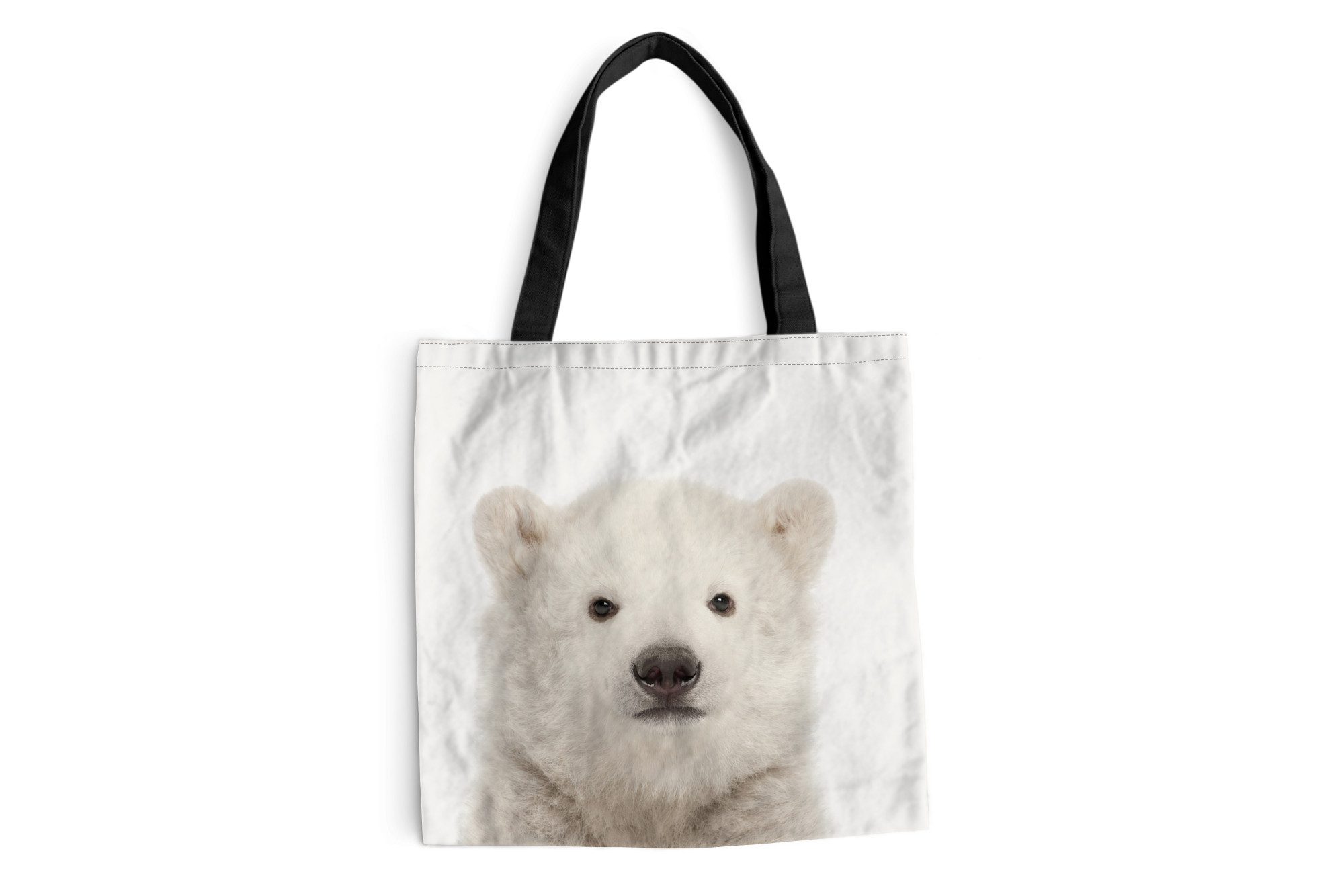 MuchoWow Shopper Eisbär - Tiere - Weiß - Kinder - Jungen - Mädchen, Handtasche, Damen und Herren, Schultertasche, Umhängetasche, Tote Bag