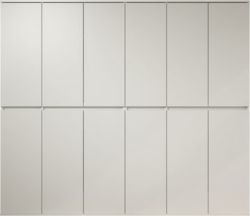 INOSIGN Garderoben-Set Novara, (Komplett-Set, 2-St), Garderobenschränke mit insgesamt 32 Fächern - (B/T/H) 222/34/191 cm