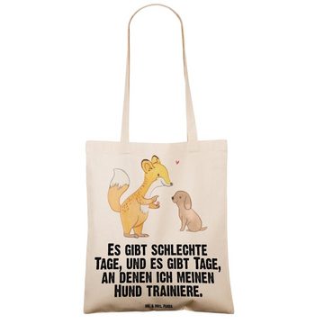 Mr. & Mrs. Panda Tragetasche Fuchs Hundetraining - Transparent - Geschenk, Danke, Einkaufstasche, (1-tlg), Modisches Design
