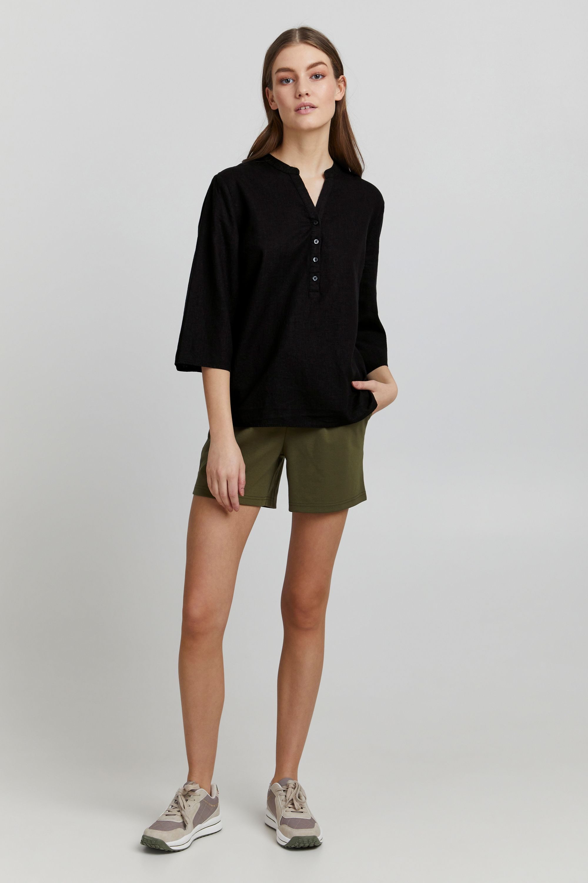 OXMO Shirtbluse OXAnea Bluse aus Leinenmix günstig online kaufen