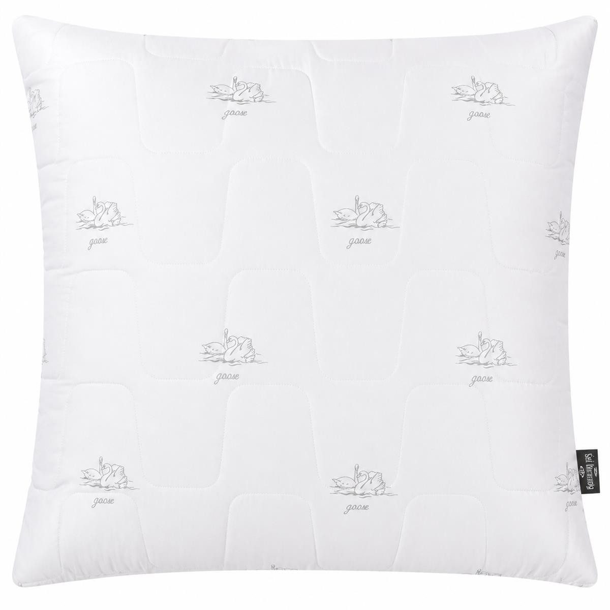 SEI Design Kopfkissen Kopfkissen 80x80 cm Schlafkissen atmungsaktiv Kissen waschbar, Füllung: 1250g luxuriöse Mikrofaser, Bezug: Mikrofaser gesteppt, Seitenschläfer, Rückenschläfer, Bauchschläfer, Kissen, 1 Kopfkissen, Vegane Alternative zu Daunenkissen