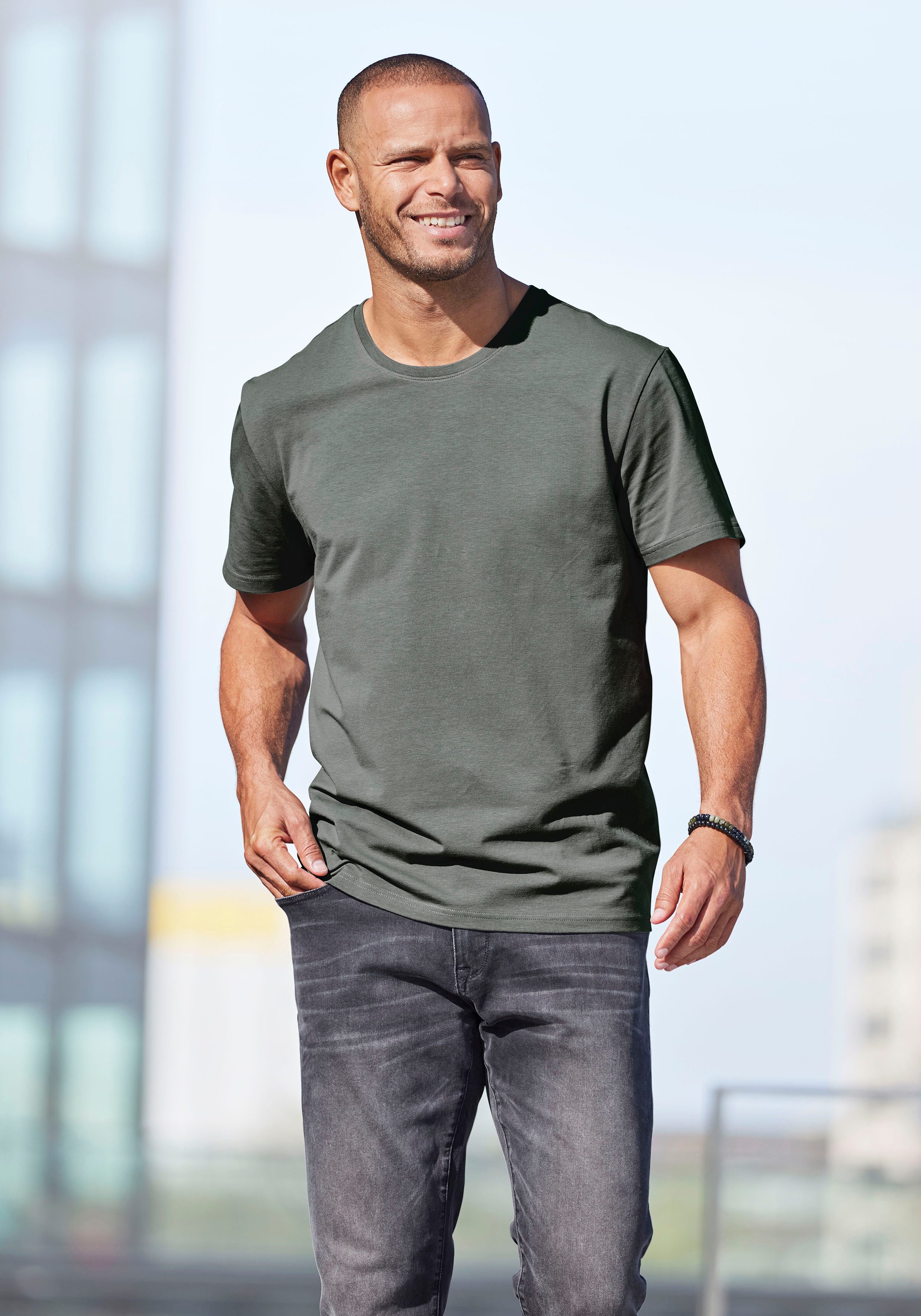 AUTHENTIC LE JOGGER T-Shirt (Packung, 2) Freizeitshirt aus 100% Baumwolle