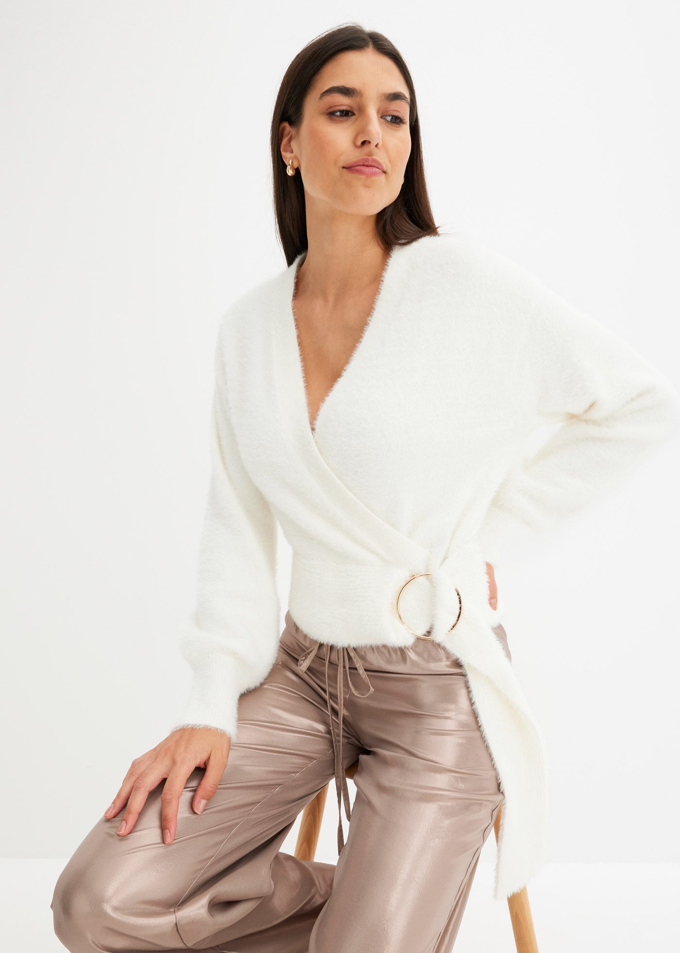 bonprix Wickelpullover günstig online kaufen