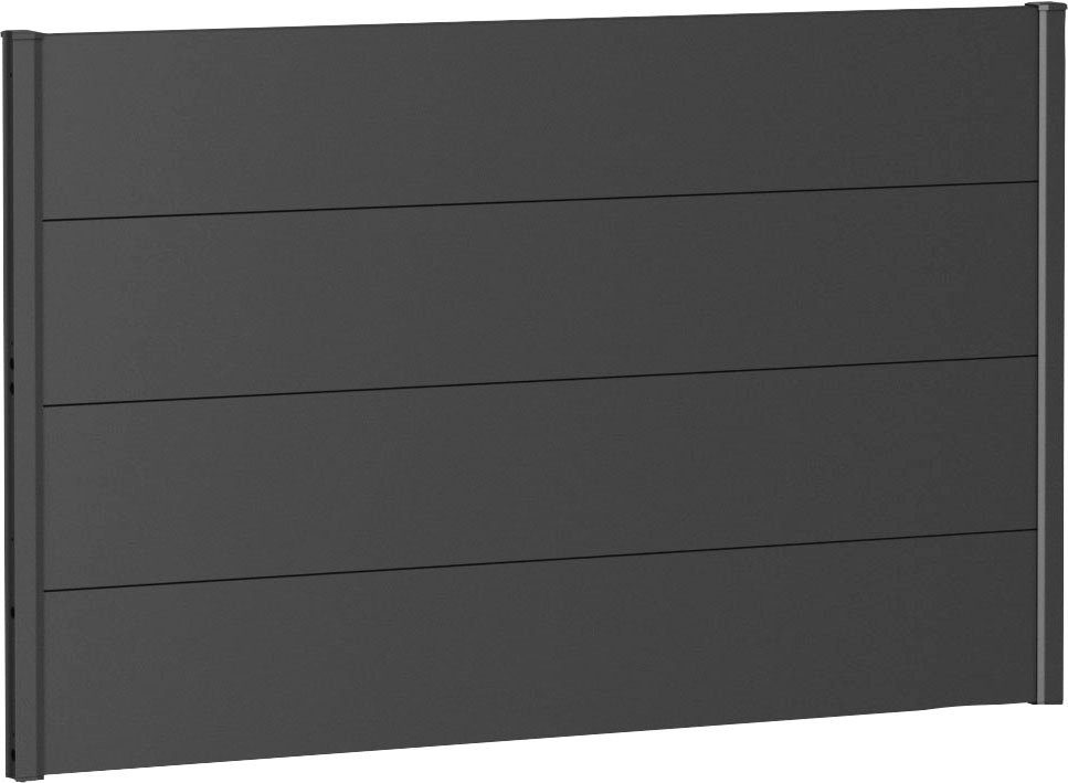 Biohort Sichtschutzelement, 4 Metall-Paneele und 2 Führungsschienen, LxH: 145x91 cm