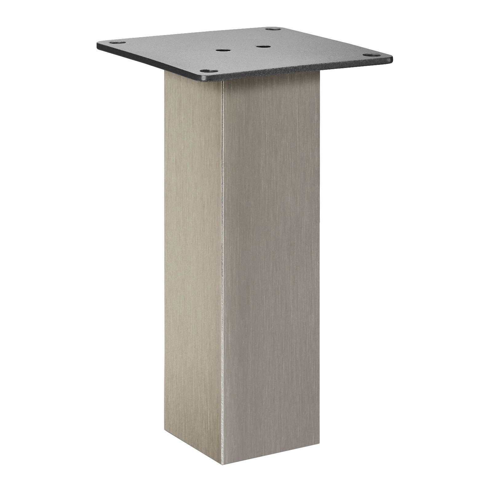 SO-TECH® Tischaufsatz Barkonsole OLBIA eckig 50 x 50 mm, Aluminium, (1-St), 50 x 50 x 170 mm gerade Edelstahloptik