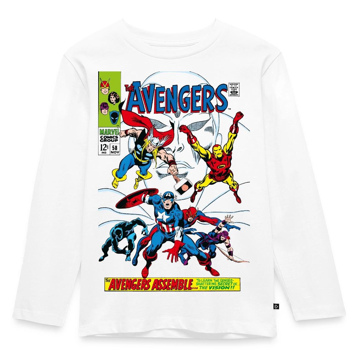 Spreadshirt T-Shirt Avengers Comic Superhelden Assemble Kinder Premium Langarmshirt (1-tlg)