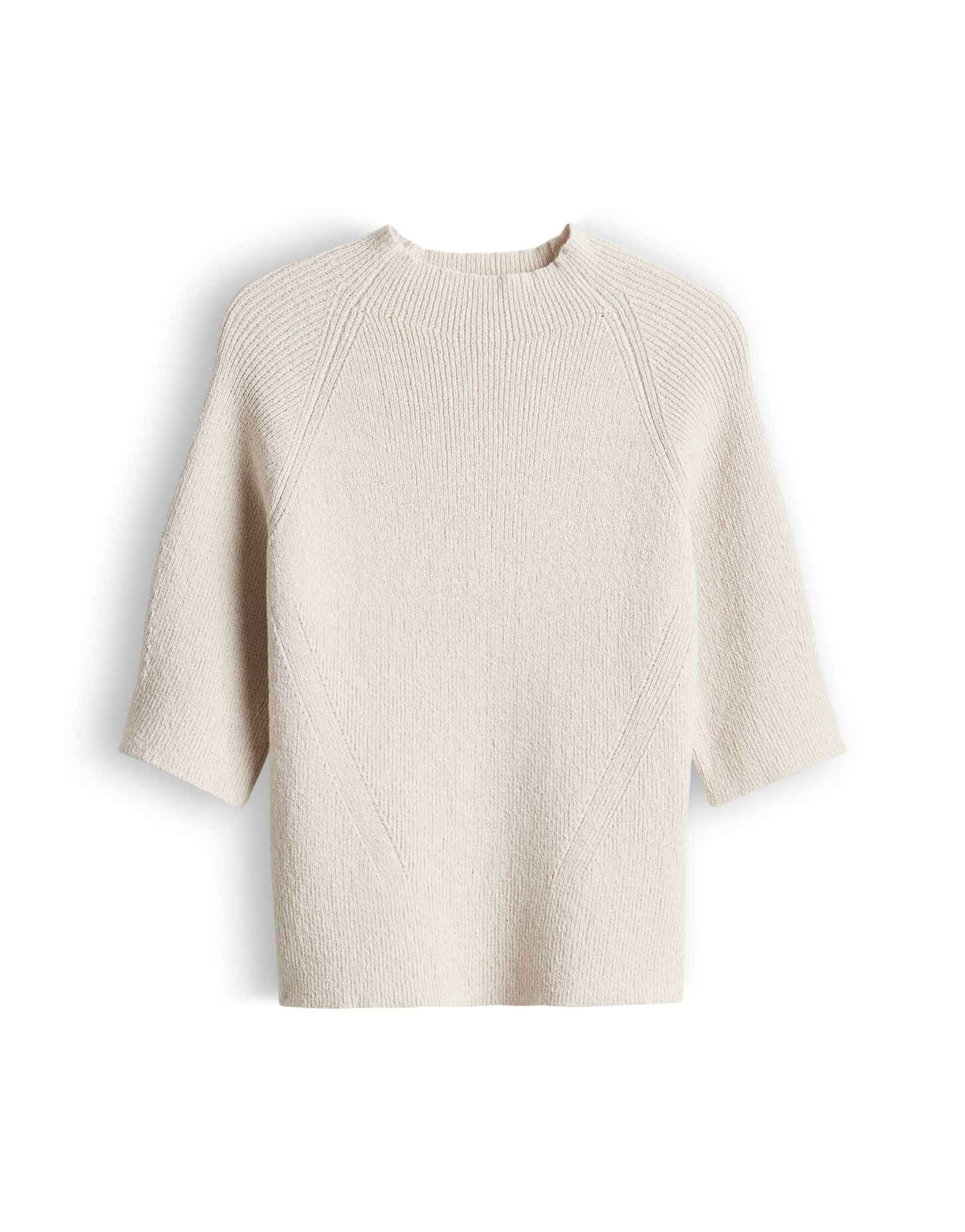 someday Kurzarmpullover Rippstrickpullover aus BCI Cotton Mix Slim Fit Elastische Qualität für hohen Tragekomfort