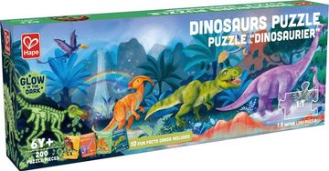 Hape Puzzle Dinosaurier, 200 Puzzleteile, leuchtet im Dunkeln