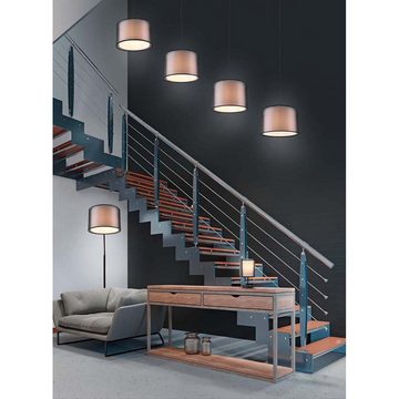 etc-shop LED Tischleuchte, Tischlampe Nachttischleuchte Tischleuchte schwarz weiß Organza
