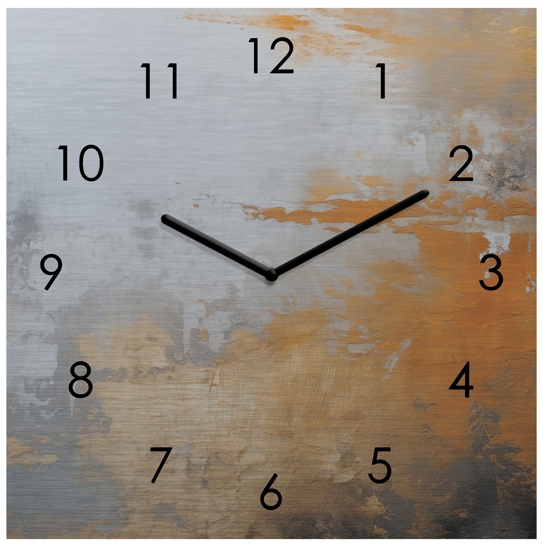 Levandeo® Wanduhr (Wanduhr Metall 20x20cm Schwarz Gold Abstraktes Design Me günstig online kaufen