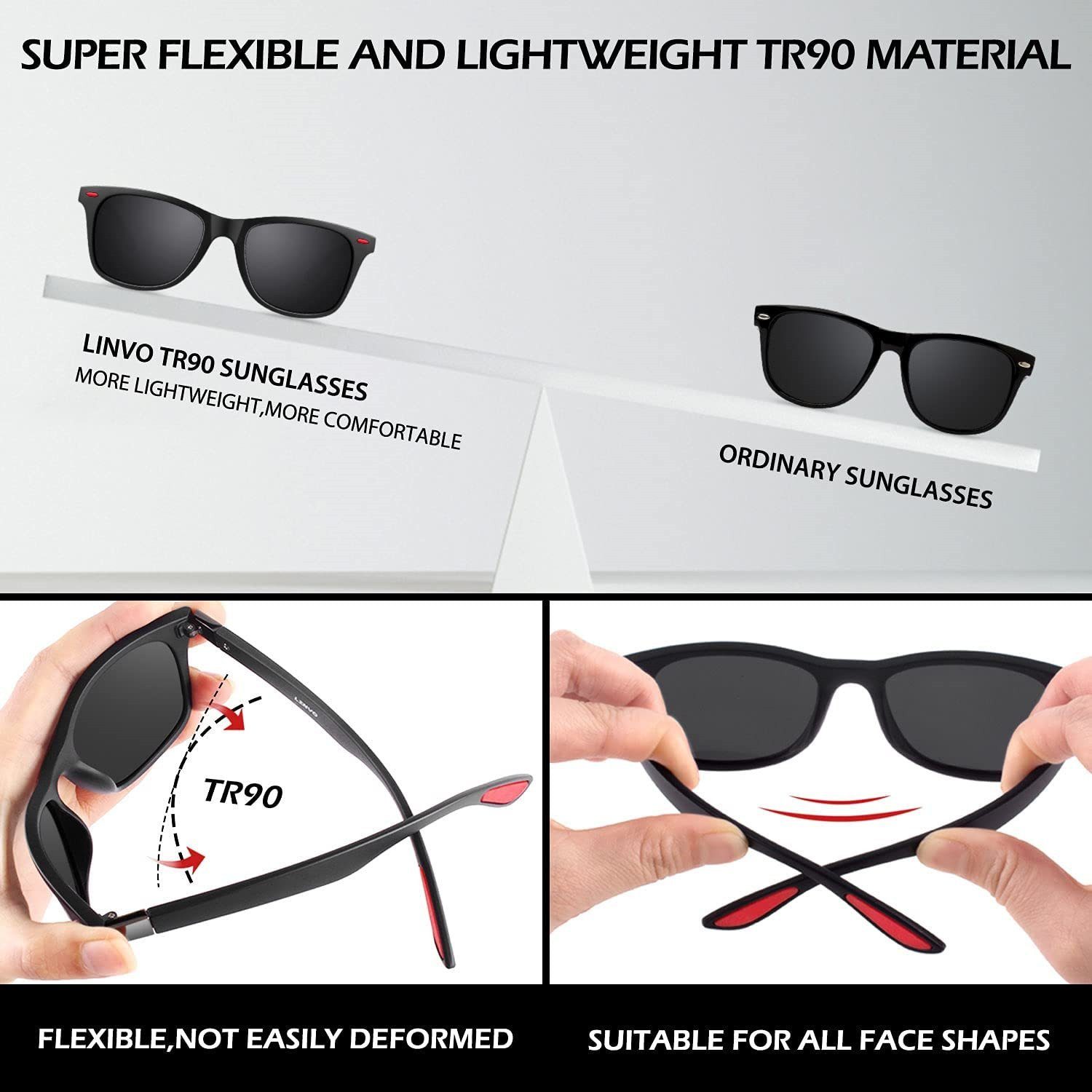 XDeer Retrosonnenbrille Polarisierte Sonnenbrillen für Männer günstig online kaufen