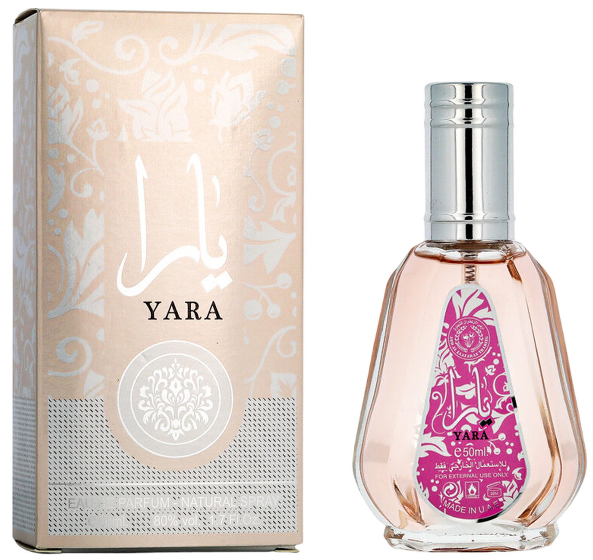 Ard Al Zaafaran Duft-Set Yara Eau de Parfum (EDP) Damen Spray, Süß-cremiger Duft mit Orchidee, Vanille, Moschus und Sandelholz