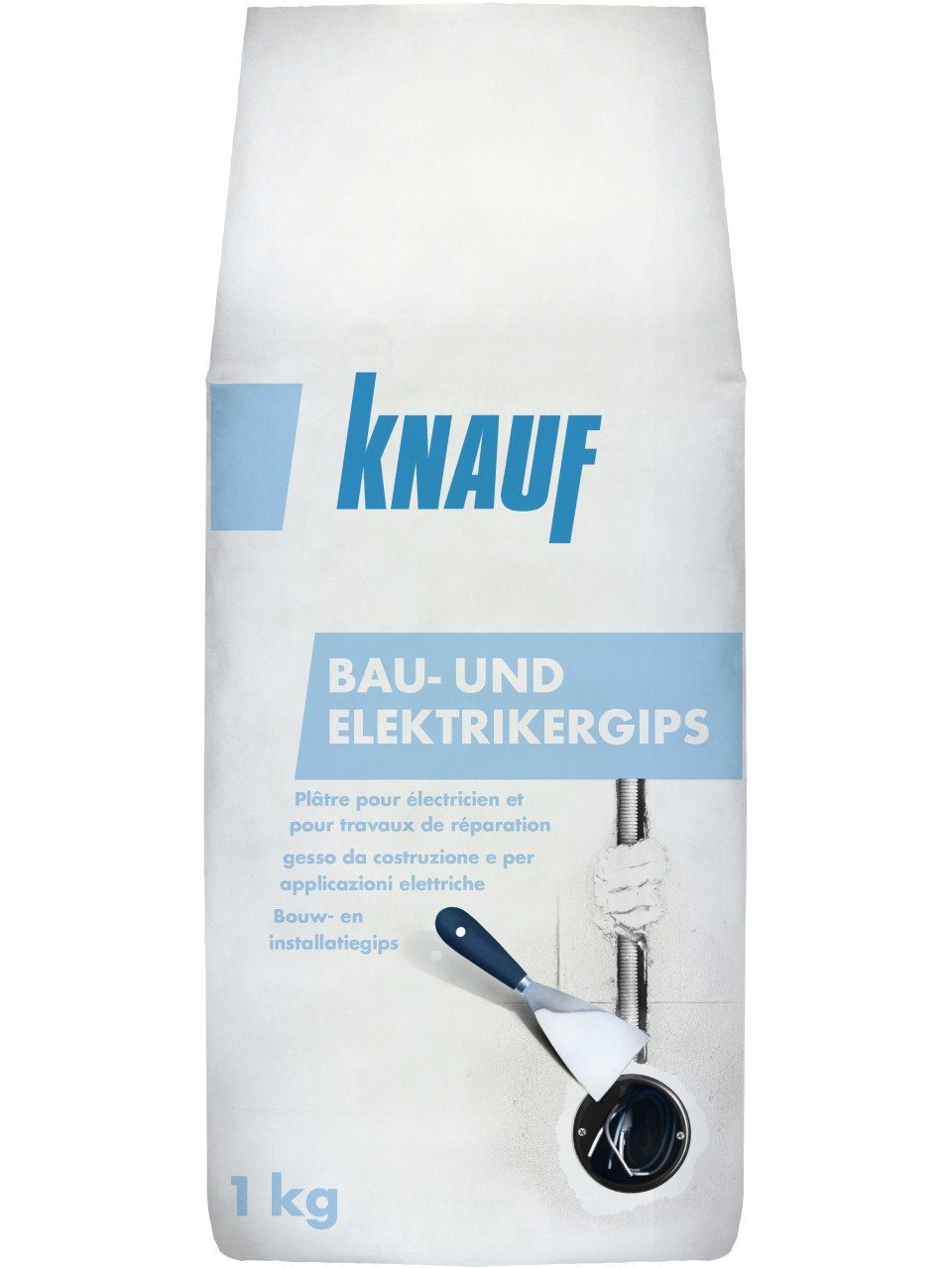 Gipsputz Knauf Bau- und Elektrikergips hellgrau, 1 kg