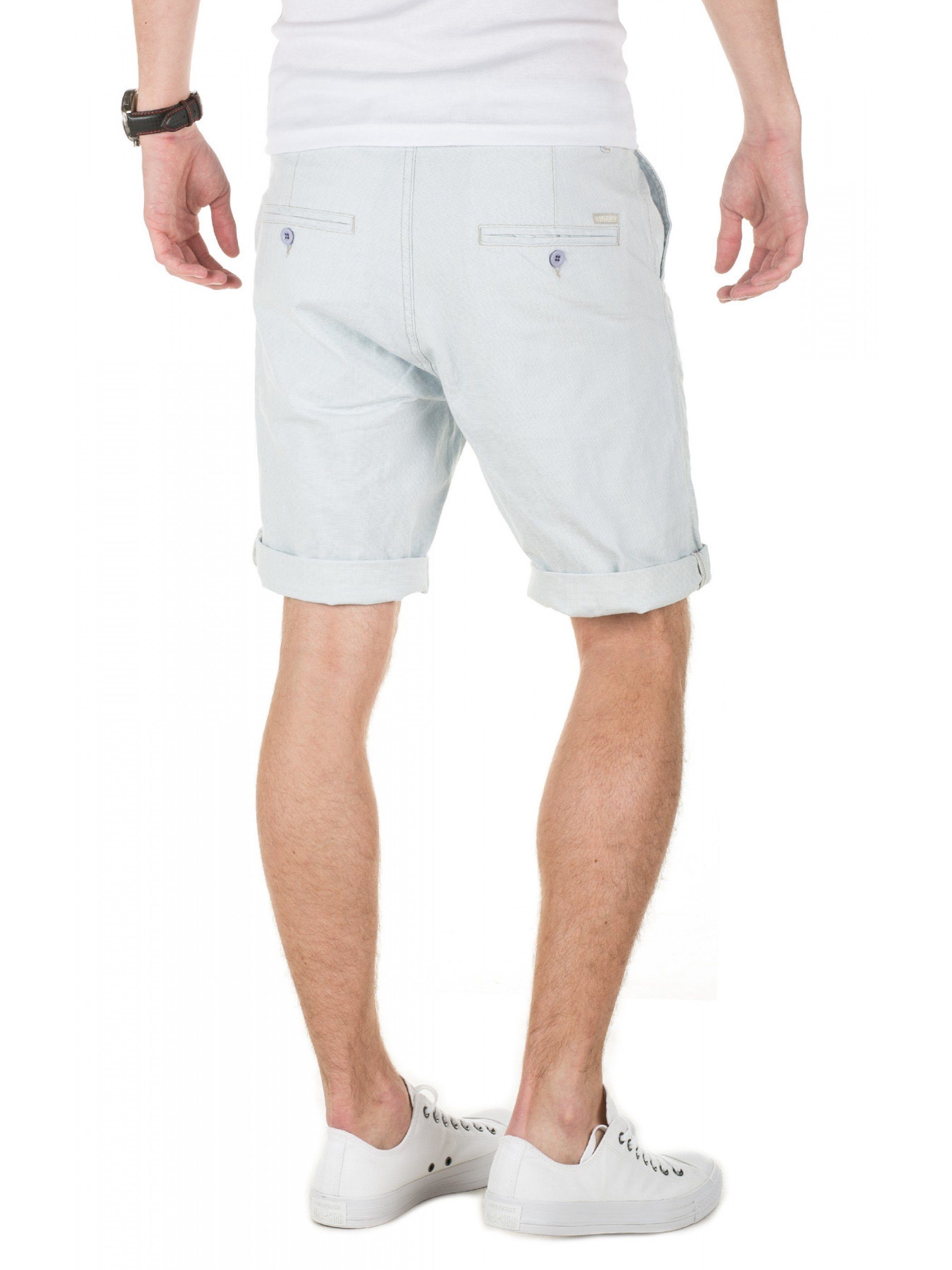 Yazubi Shorts Chino Shorts Edward mit (illusion Herren 134103) Stretchanteil Blau Chinoshorts blue