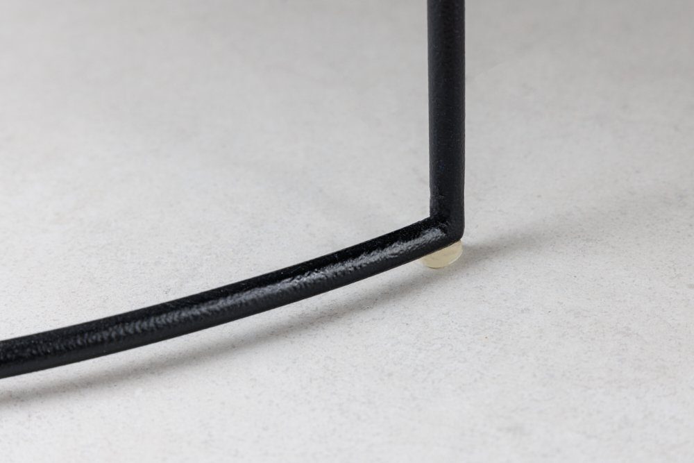 | 2-St), Platte Hammerschlag · silber ELEMENTS rund schwarz · abnehmbare silber Design Wohnzimmer · / · Couchtisch Metall Ø60cm silber (Set, riess-ambiente