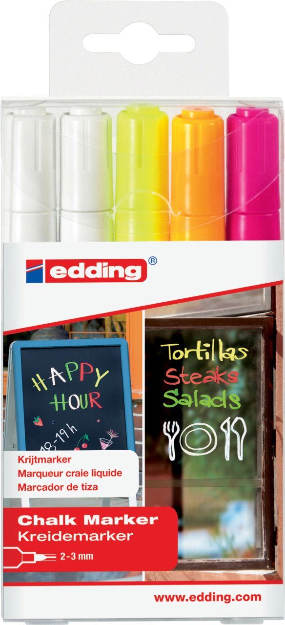 edding Kreidemarker edding 4095 Kreidemarker 5er-Set 2 - 3 mm