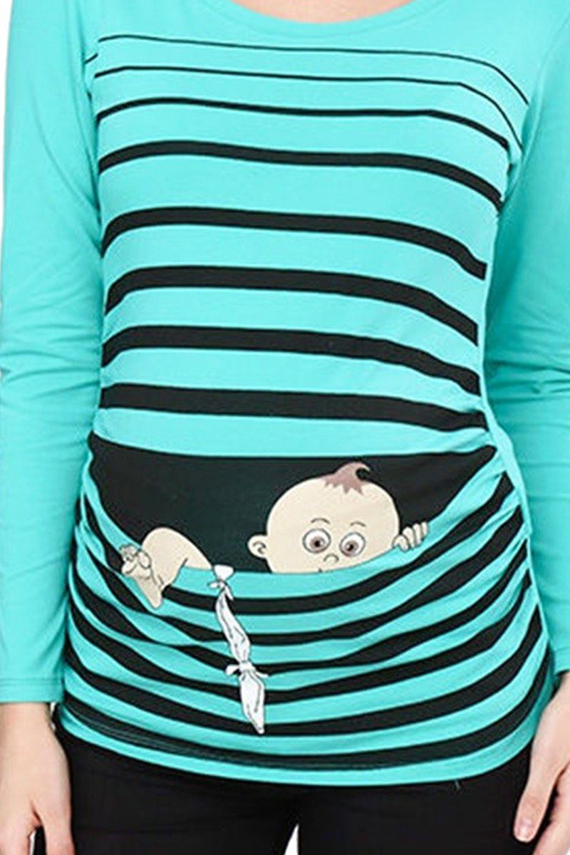 M.M.C. Umstandsshirt Baby Flucht mit Motiv