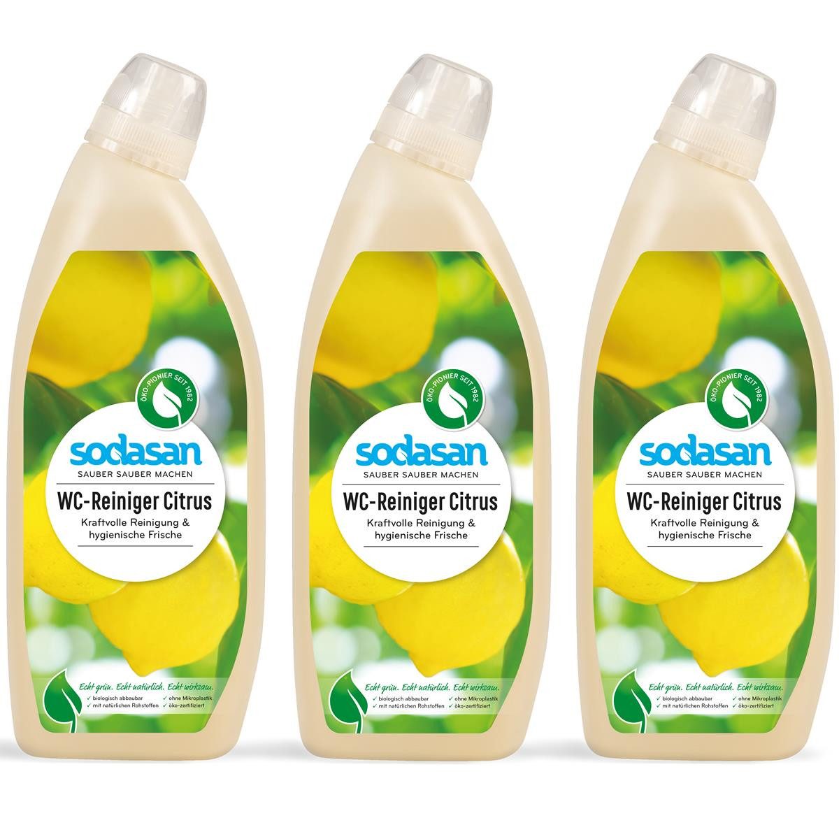 Sodasan WC-Reiniger Citrus 0,75L (3er Pack) WC-Reiniger