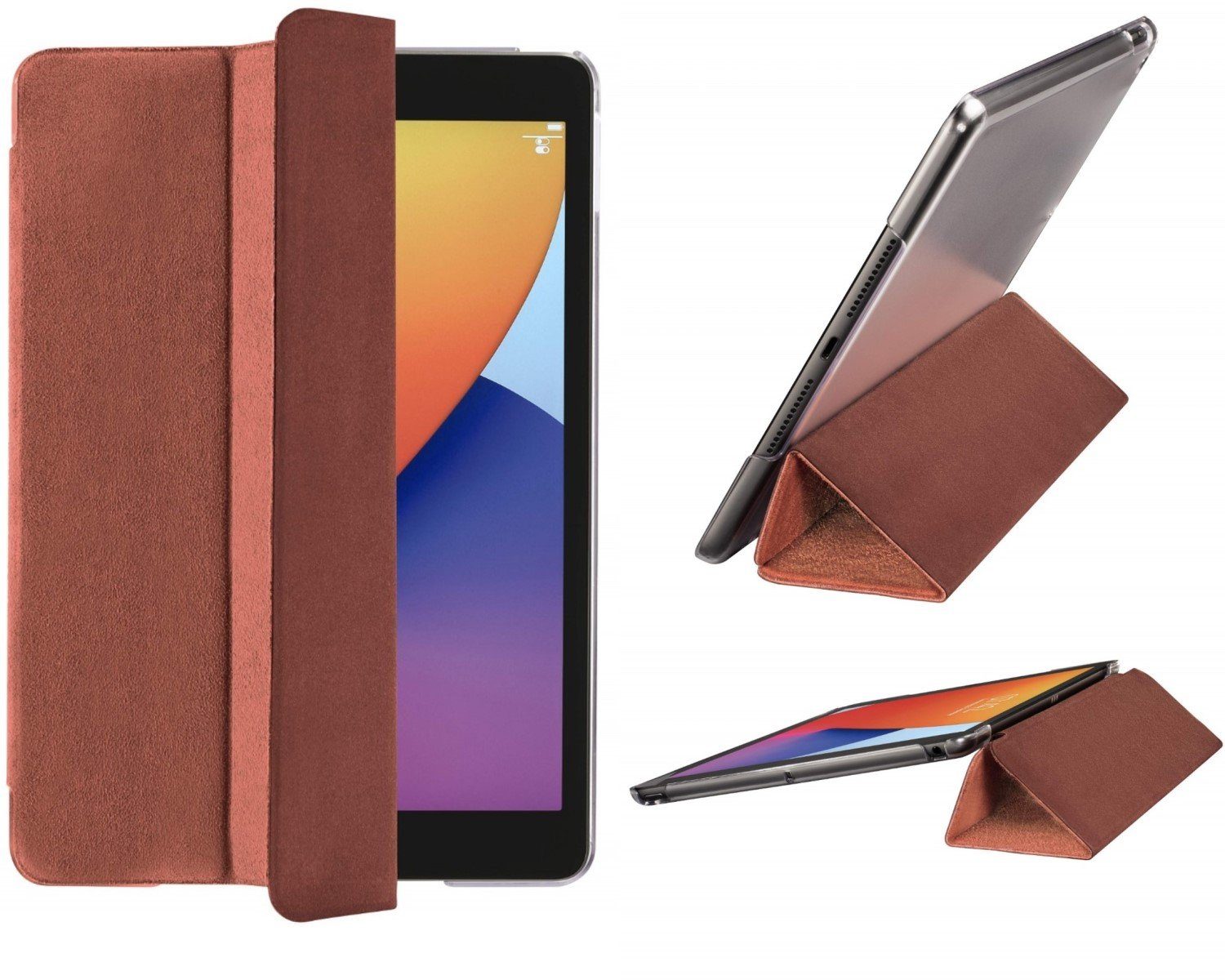 Hama Tablet-Hülle Smart Case Touch Tasche Cover Hülle Bag Coral, Standfunktion, für Apple iPad 7 2019 / iPad 8 2020 / iPad 9 2021 10,2"