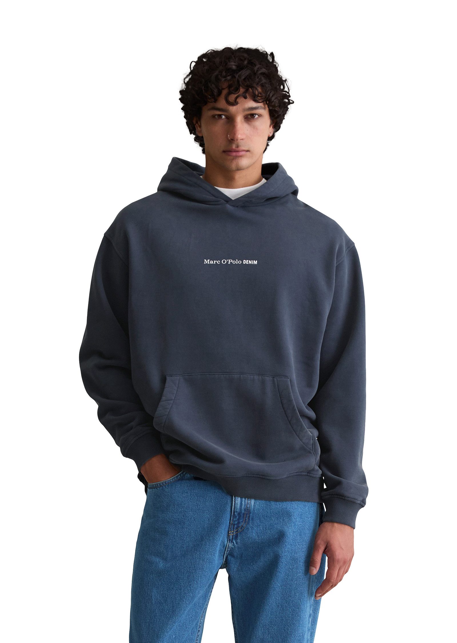 Marc O'Polo DENIM Hoodie relaxed fit, Kängurutasche, Logoschriftzug günstig online kaufen