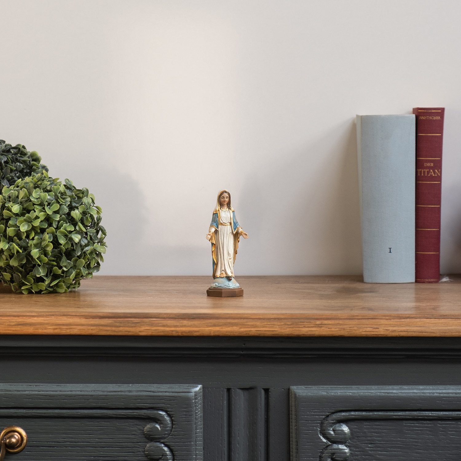 Moritz Dekofigur Jungfrau Maria Statue 11,5 cm Madonna Figur mit blau-golde günstig online kaufen