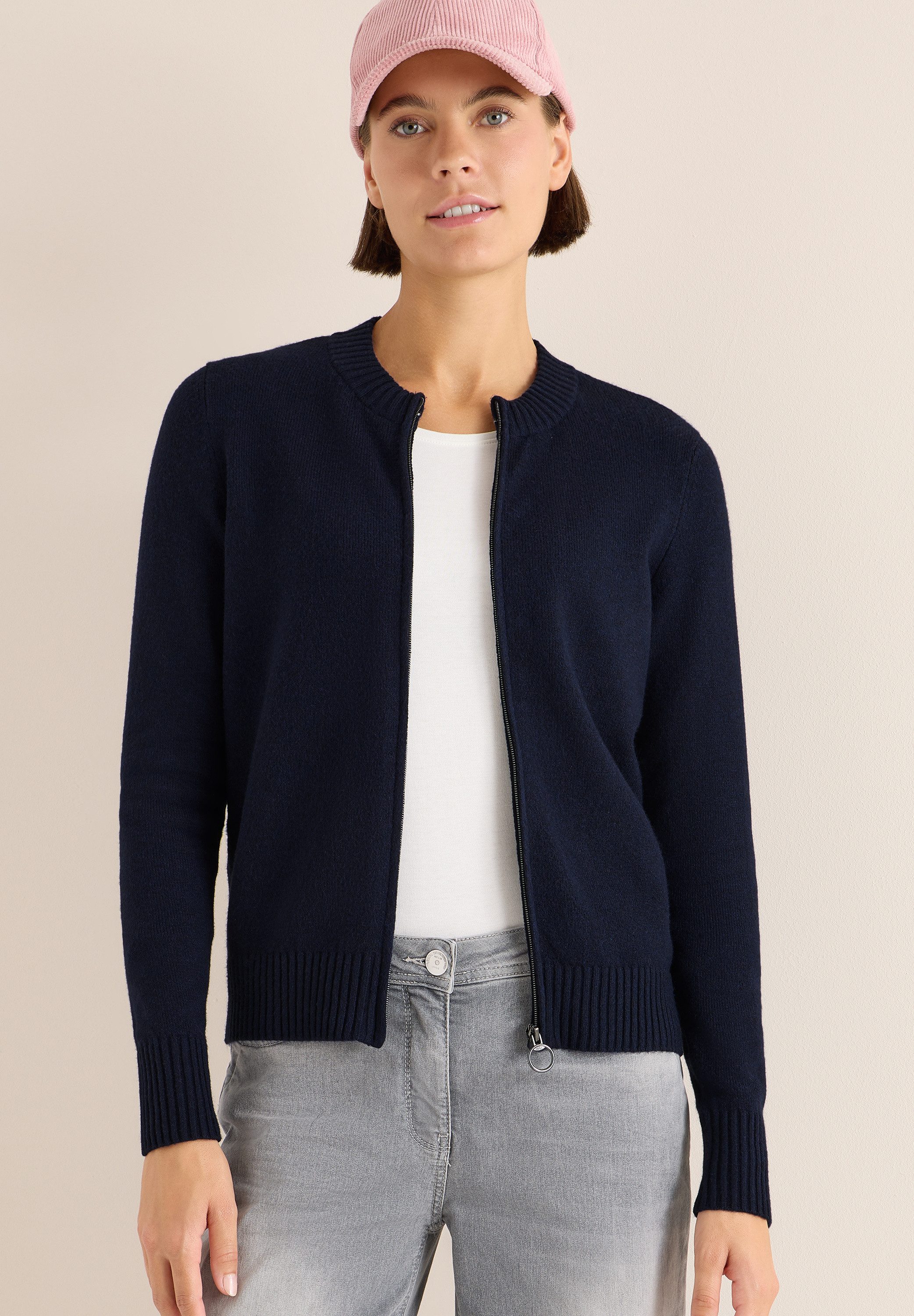 CECIL Cardigan mit Rippbündchen