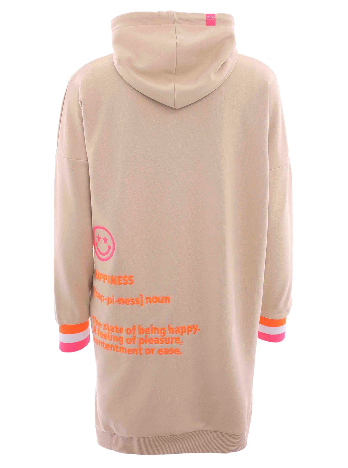 Zwillingsherz Sweatkleid mit Kapuze, Fronstickerei, mit günstig online kaufen