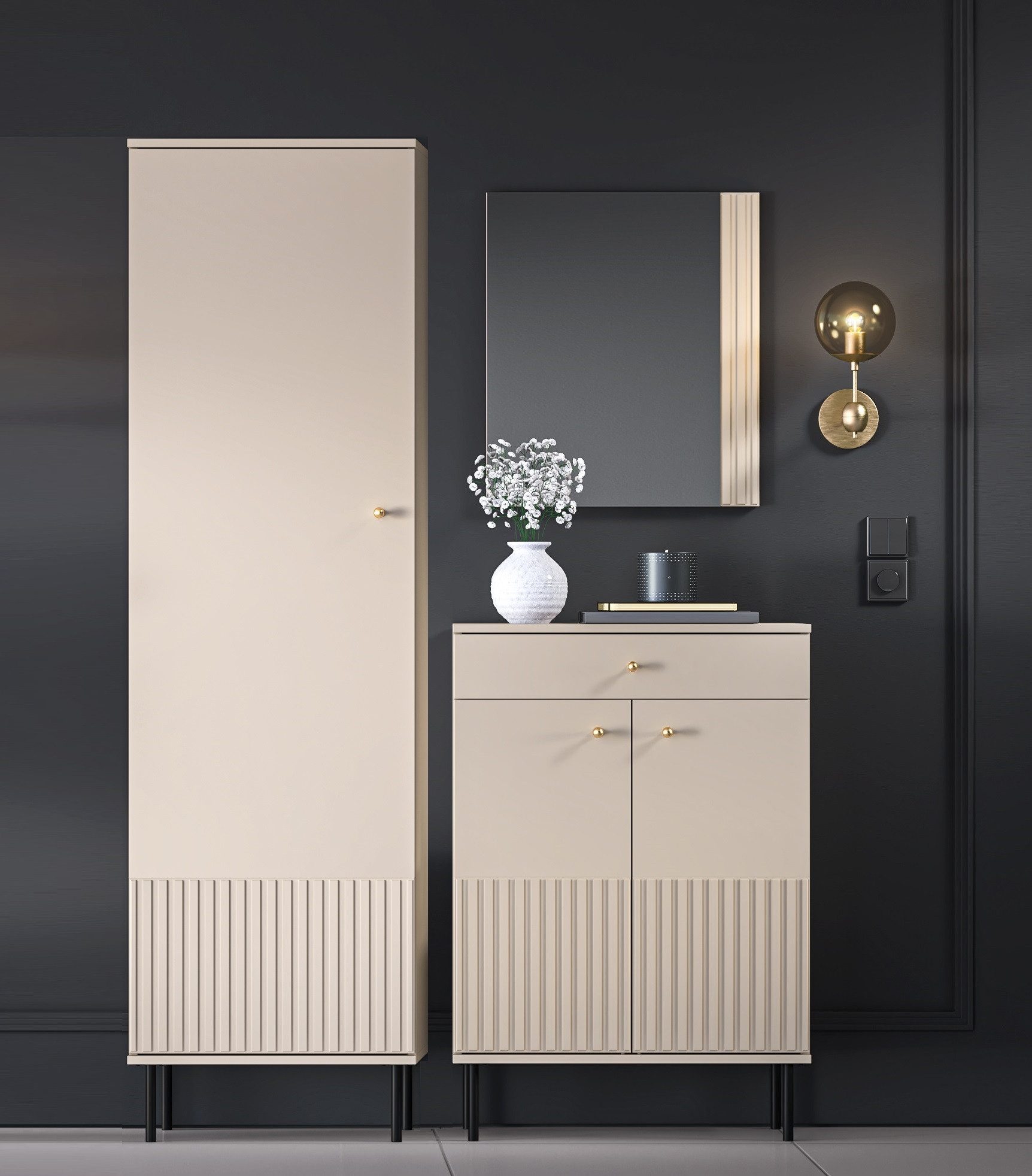 Marmex Möbel Garderoben-Set SOPHIE SET G Garderobenschrank Schuhschrank Spi günstig online kaufen