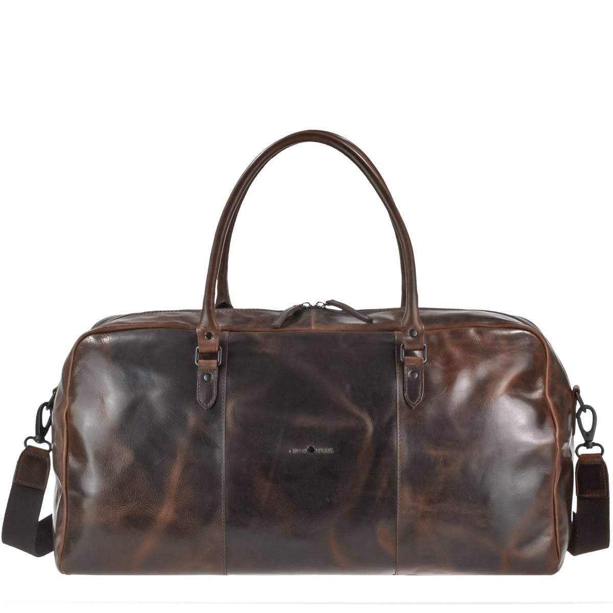 Greenburry Reisetasche "Newport" Leder Reisetasche, Weekender 55x26x26cm, Sporttasche, Leder
