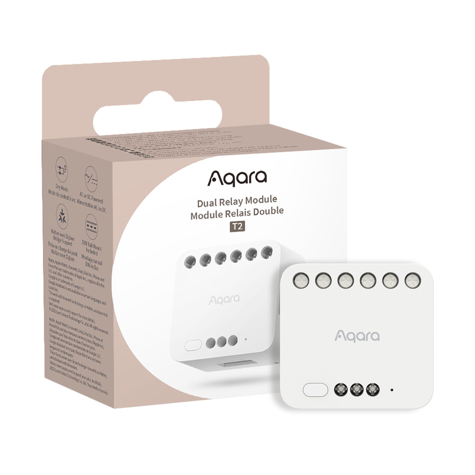 Aqara Aqara Dual Relais Modul T2, Erfordert Aqara Zigbee 3.0 HUB, Smart-Home-Zubehör