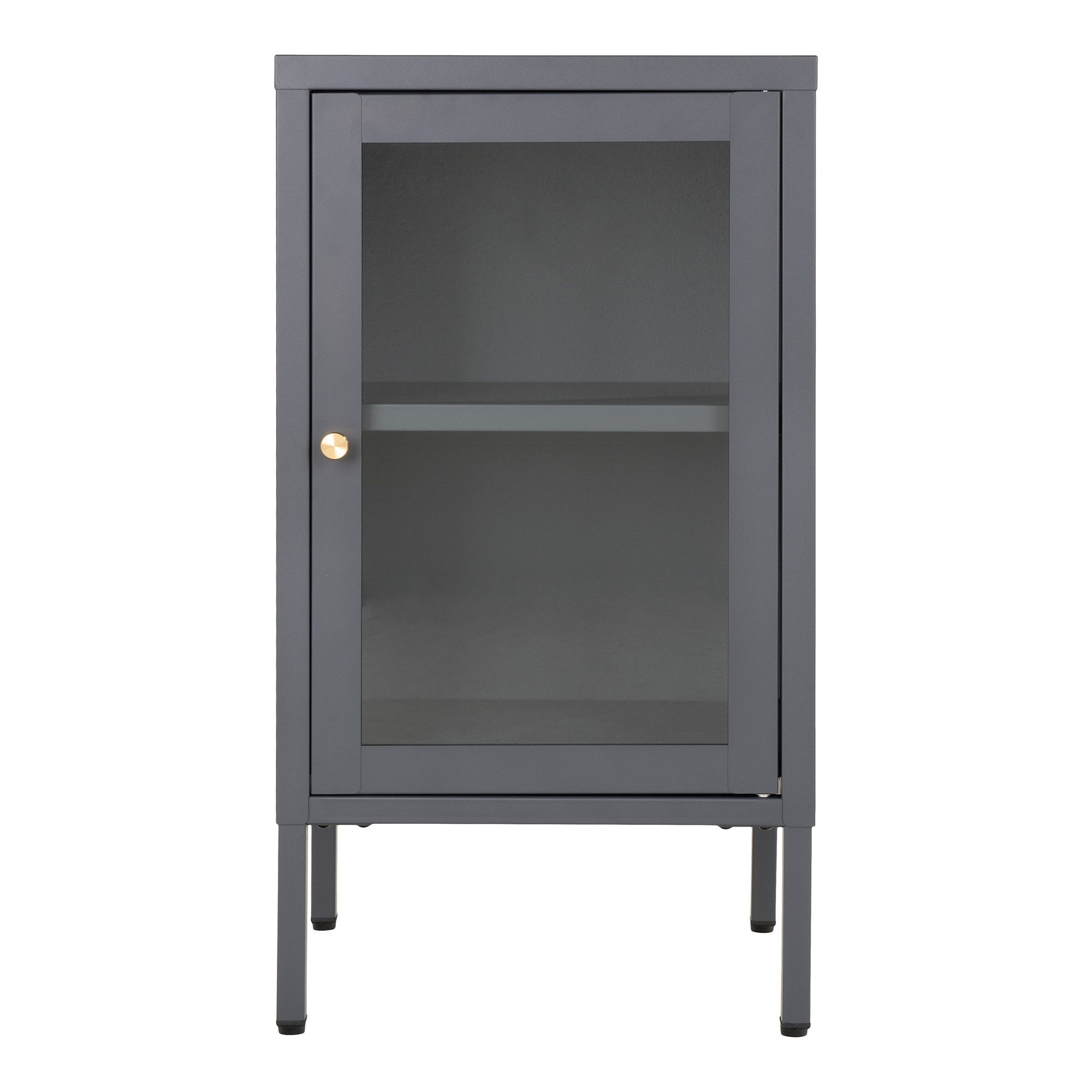 House Nordic Beistellschrank in Grau, Metall - 38x70x35cm (BxHxT)