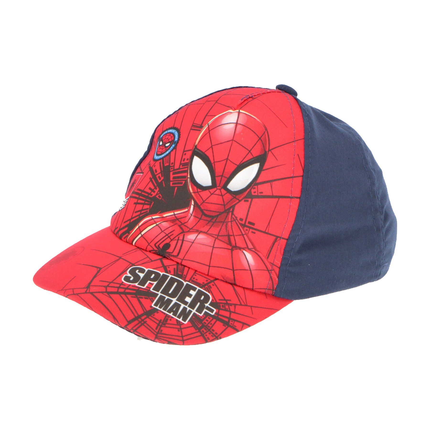 MARVEL Baseball Cap Spiderman Kinder Basecap Baseball Kappe Gr. 53 bis 55 Dunkelblau