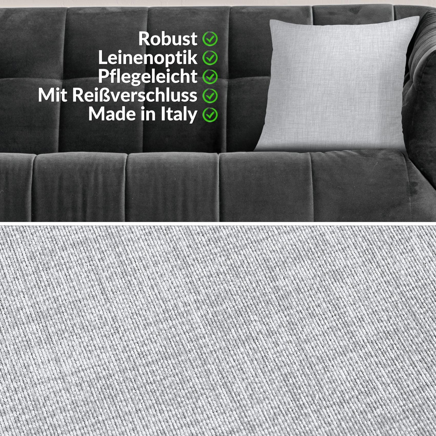 ANRO Dekokissen MrJack Kissenbezug Leinenoptik Deko Kissen Uni, Kissenhülle günstig online kaufen