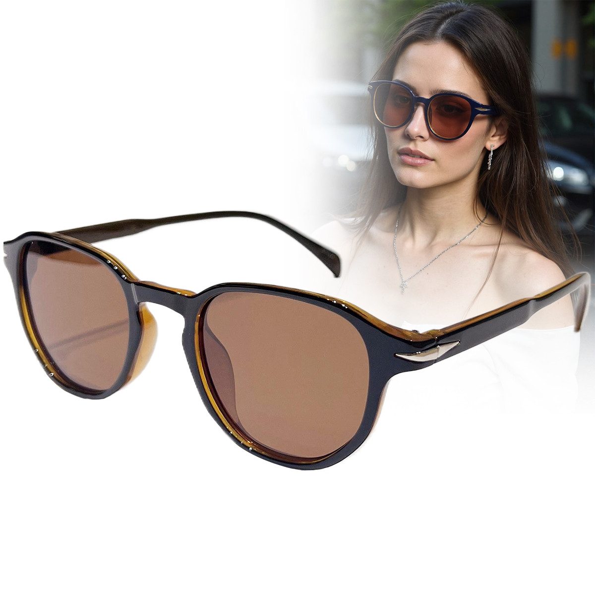 Sonnenbrille Runde Sonnenbrillen Männer; polarisierte runde Rahmenfrauen; UV400