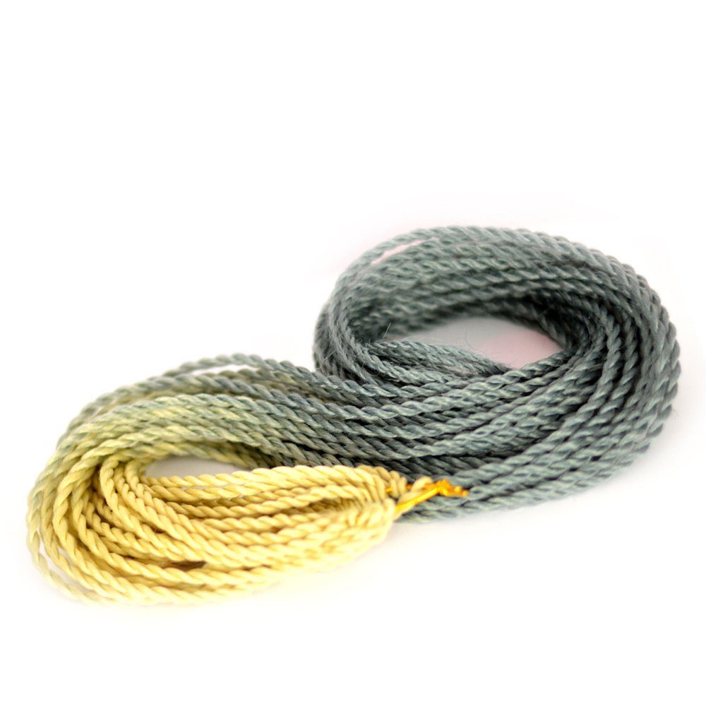 MyBraids YOUR Pack Twist Senegalese Hellblond-Grau Kunsthaar-Extension Crochet Ombre BRAIDS! Zöpfe 25-SY Braids 3er
