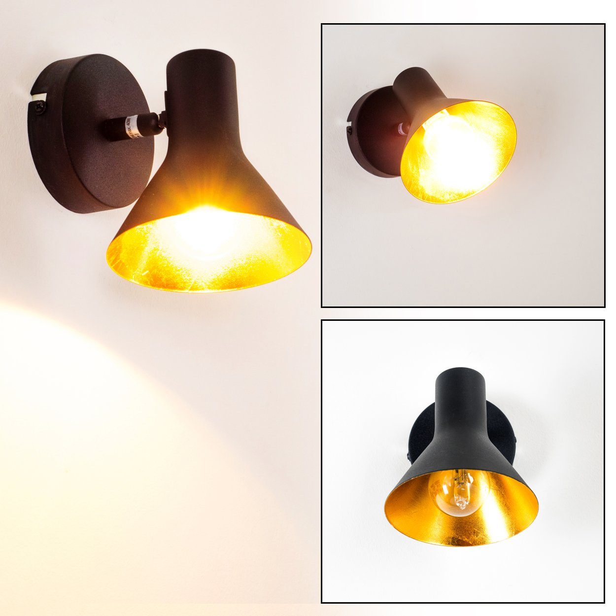 Design Wandlampe Wohn Zimmer Lampe bemalbare Leuchten Strahler Flur von Hofstein 
