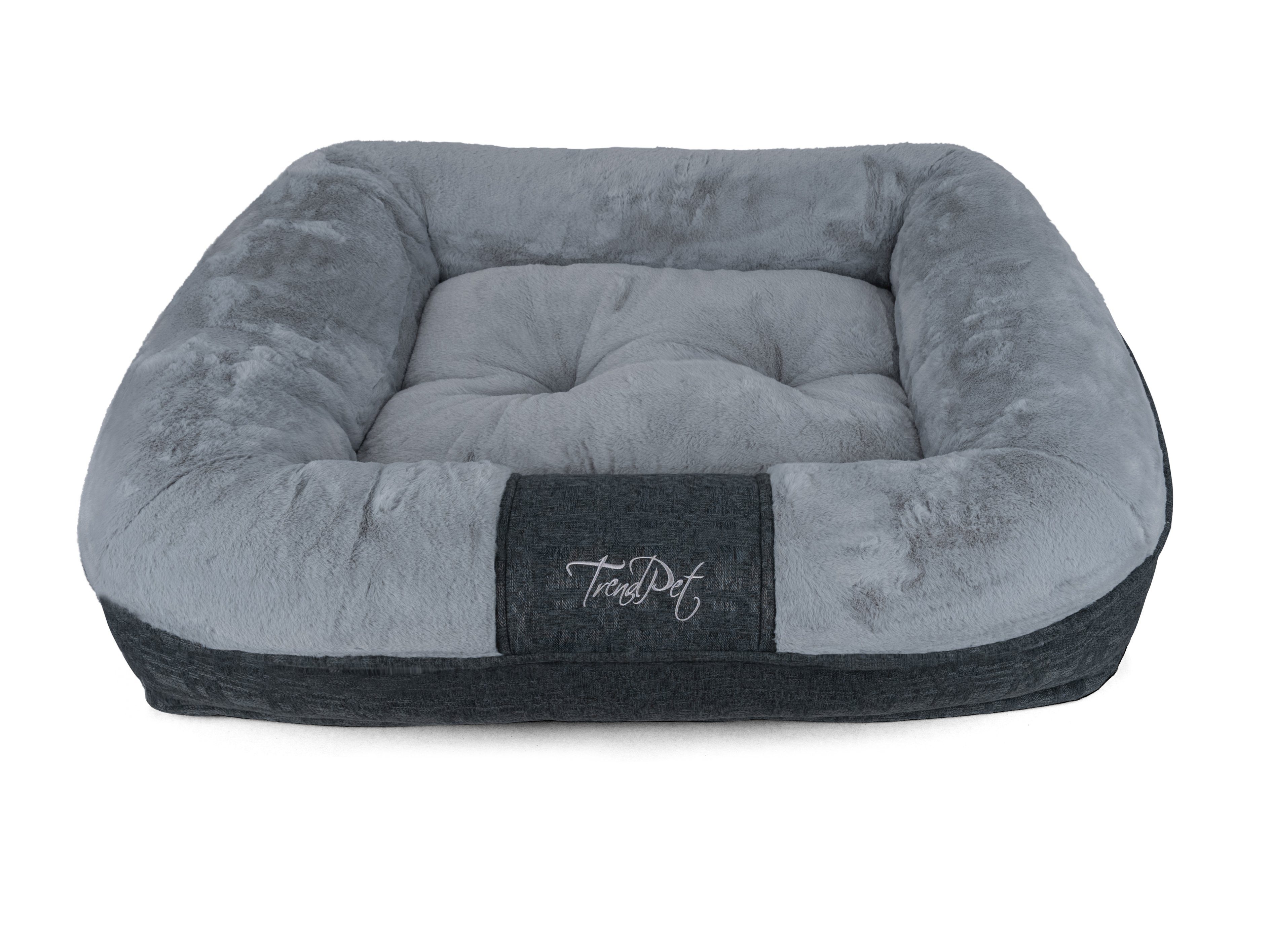TrendPet Tierbett Hundebett "LunaLounge" Grau, 100% Polyester, in3 Größen erhältlich