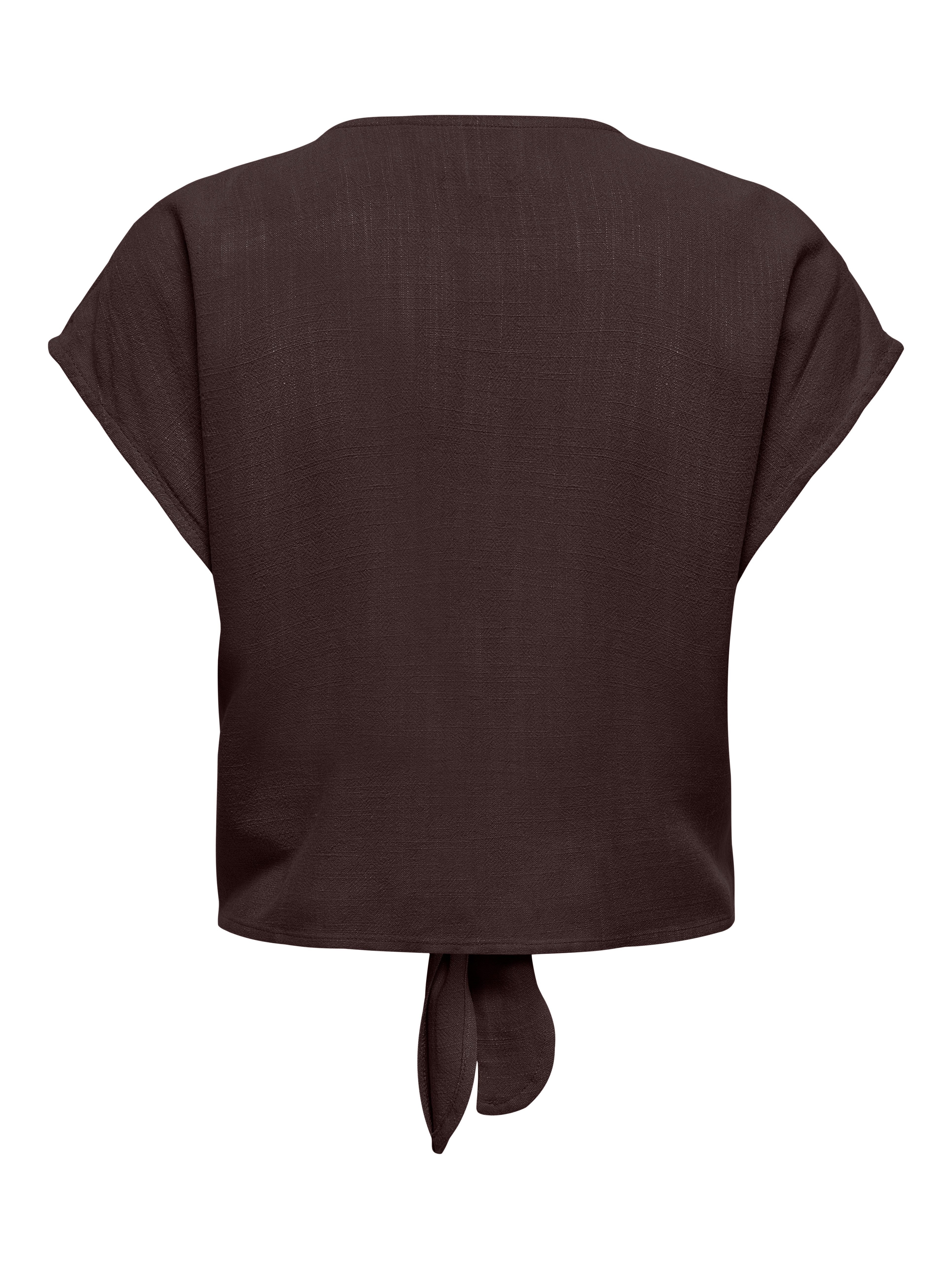 ONLY Kurzarmbluse ONLSIESTA SS KNOT LIN BL SHIRT PNT NOOS Viskosemischung, regular fit